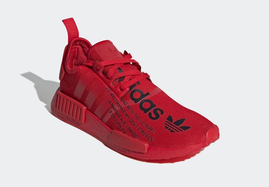 adidas NMD R1 in Red Releasing with Bold Branding