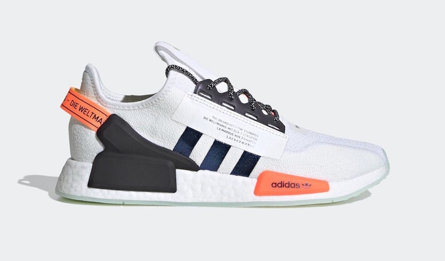 adidas nmd r1 white and orange