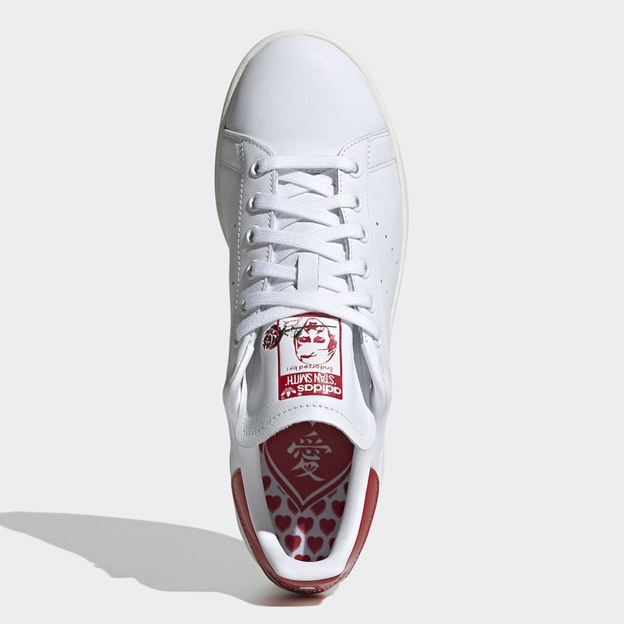 adidas Stan Smith Valentines Day White Red EH1736 Release Date Info