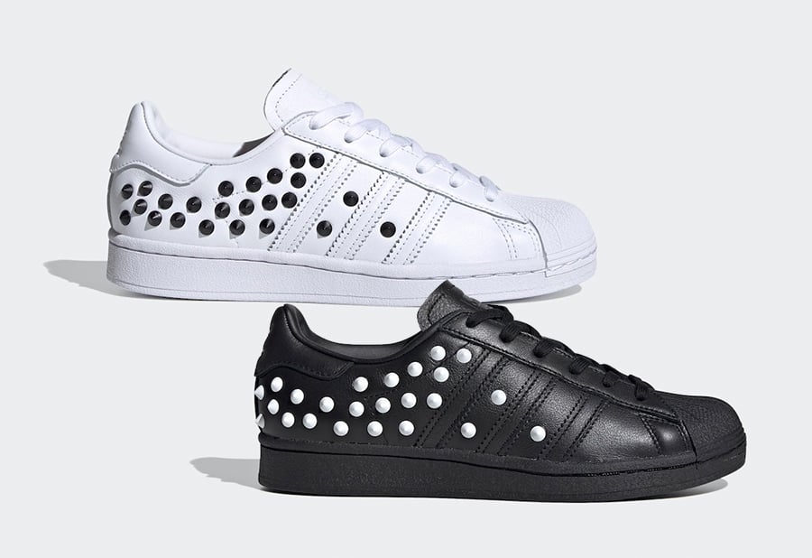 adidas Superstar White FV3344 Black FV3343 Studs Release Date Info