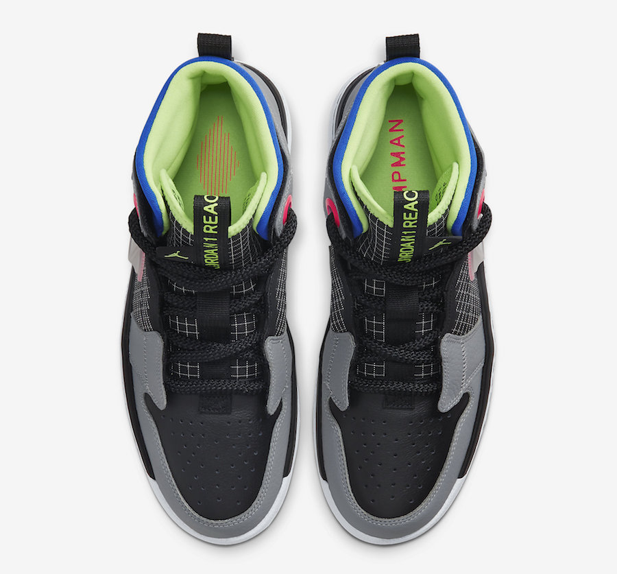 Air Jordan 1 React Black Grey Green Blue Pink AR5321-002 Release Date Info