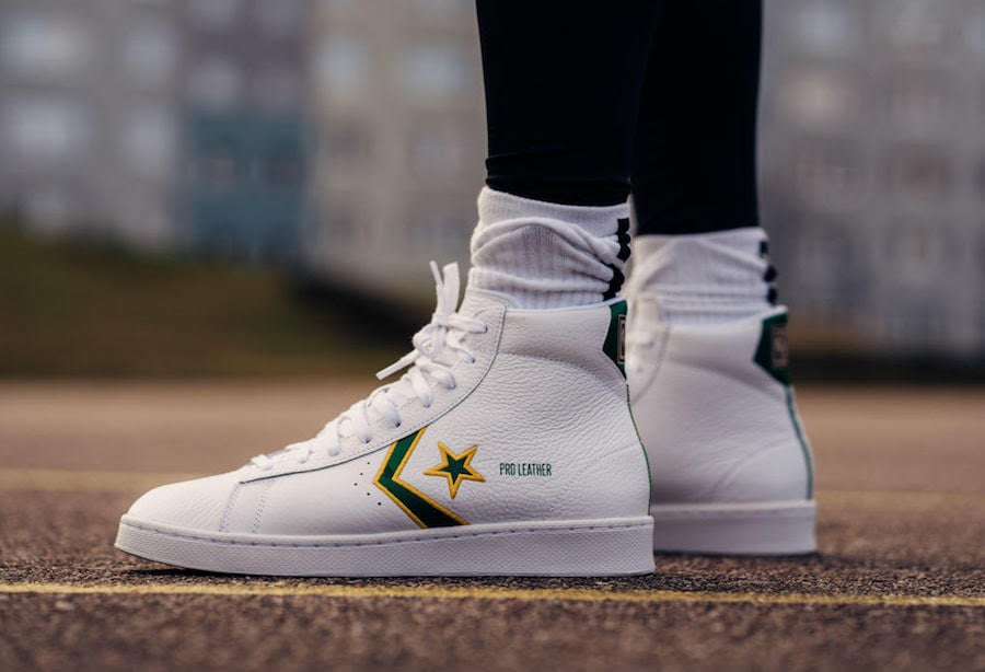 How the Converse Pro Leather Mid ‘Celtics’ Look On Feet