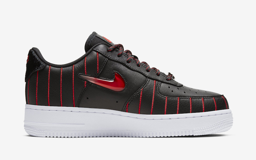 Nike Air Force 1 Jewel Chicago Black University Red CU6359-001 Release ...