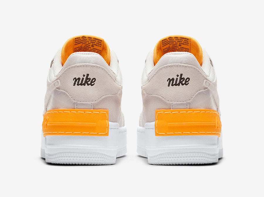 Nike Air Force 1 Shadow Beige Orange CU3446-001 Release Date Info