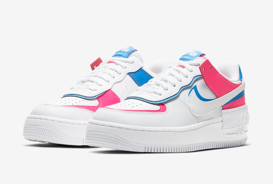 nike air force 1 blue and pink