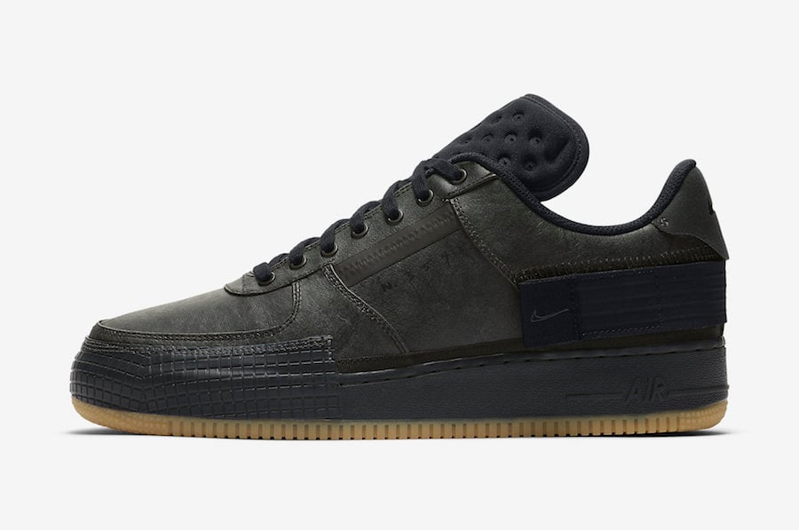 Nike Air Force 1 Type Black Gum CJ1281-001 Release Date Info