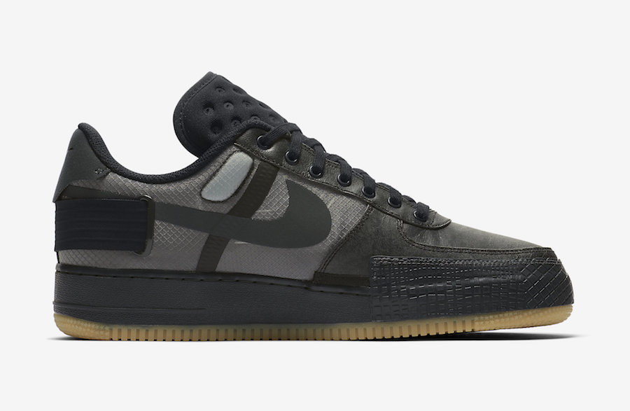 Nike Air Force 1 Type Black Gum CJ1281-001 Release Date Info