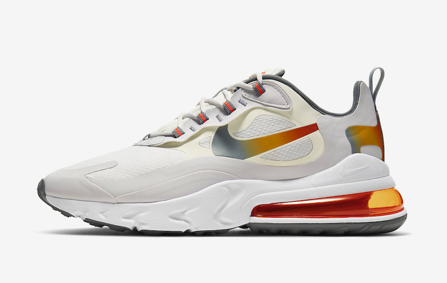 Nike Air Max 270 React White Grey Gold CD6615-100 Release Date Info