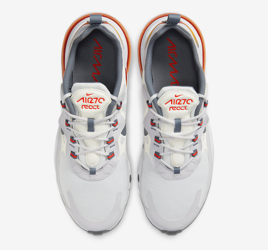 Nike Air Max 270 React White Grey Gold CD6615-100 Release Date Info