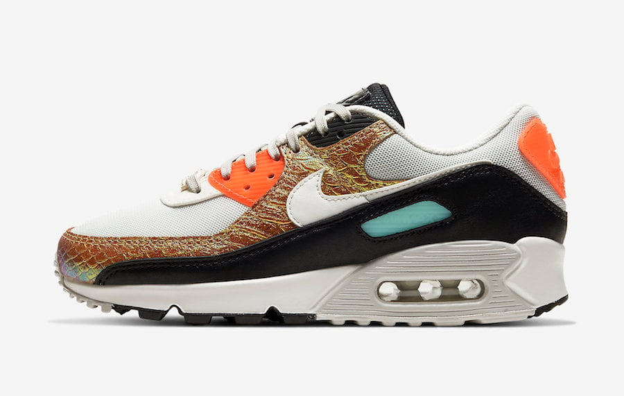 Nike Air Max 90 Gold Snakeskin CW2656-001 Release Date Info