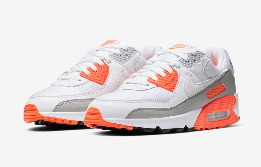 orange and white air maxes