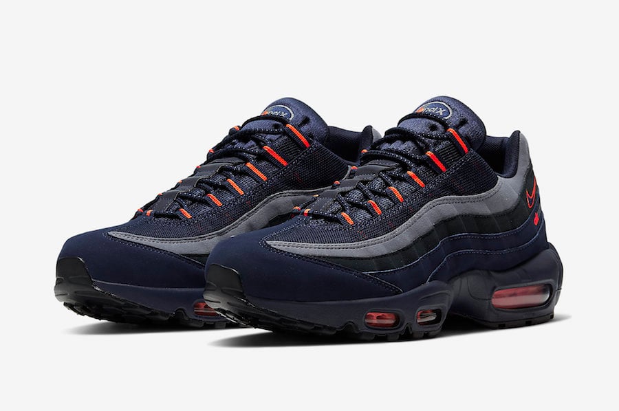 grey orange air max 95