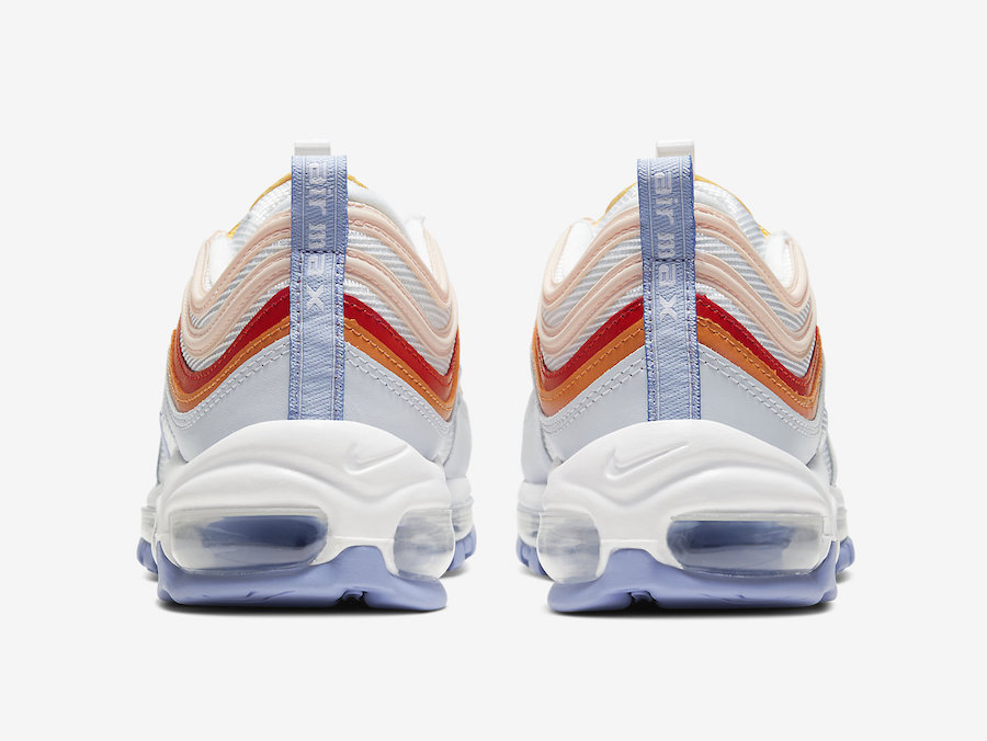 Nike Air Max 97 Red Orange Yellow Lavender CW5588-001 Release Date Info