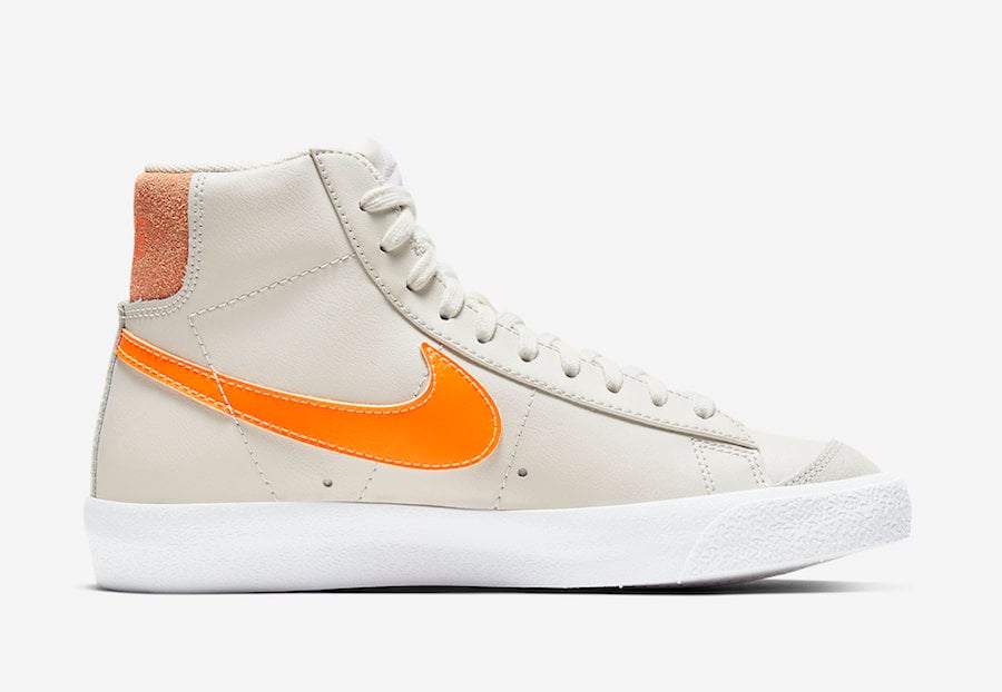 Nike Blazer Mid 77 Vintage Light Bone Total Orange CZ0461-001 Release ...