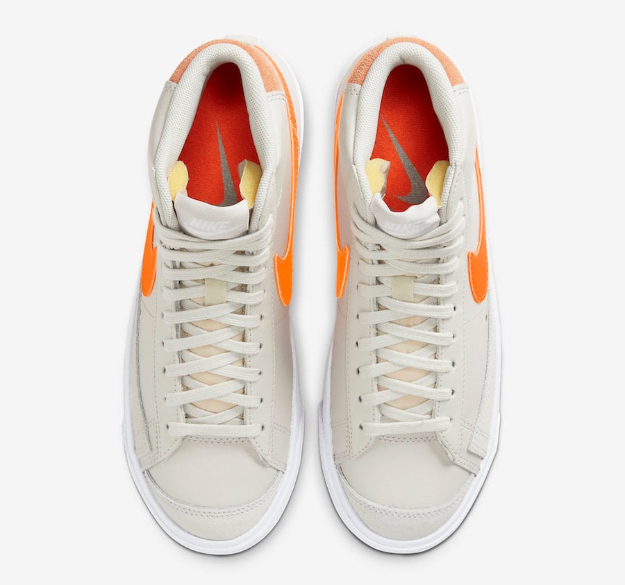 Nike Blazer Mid 77 Vintage Light Bone Total Orange CZ0461-001 Release Date Info