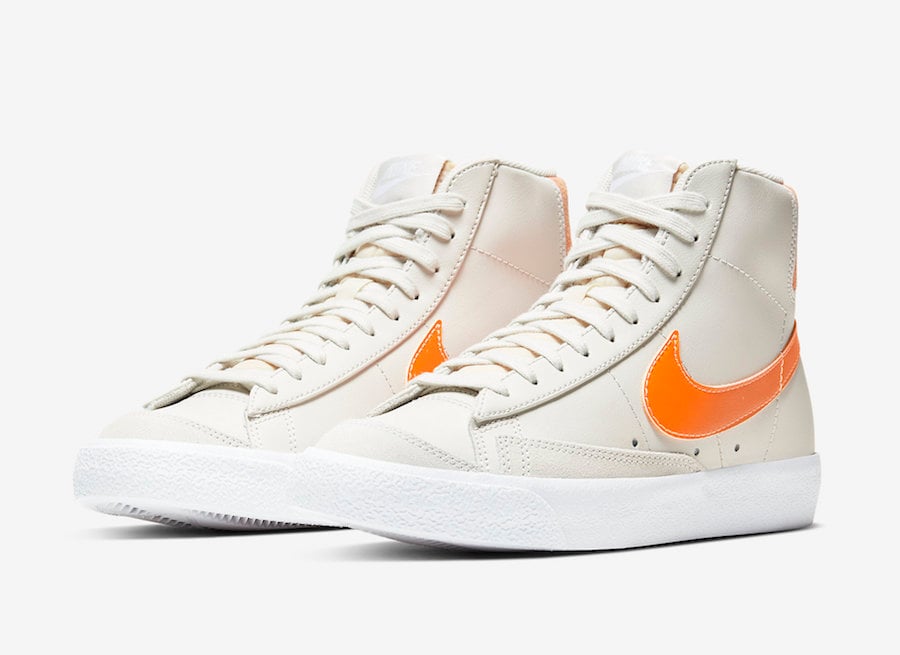 Nike Blazer Mid 77 Vintage Light Bone Total Orange CZ0461-001 Release ...