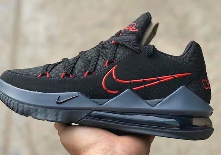 Nike LeBron 17 Low Black University Red CD5007-001 Release Date Info