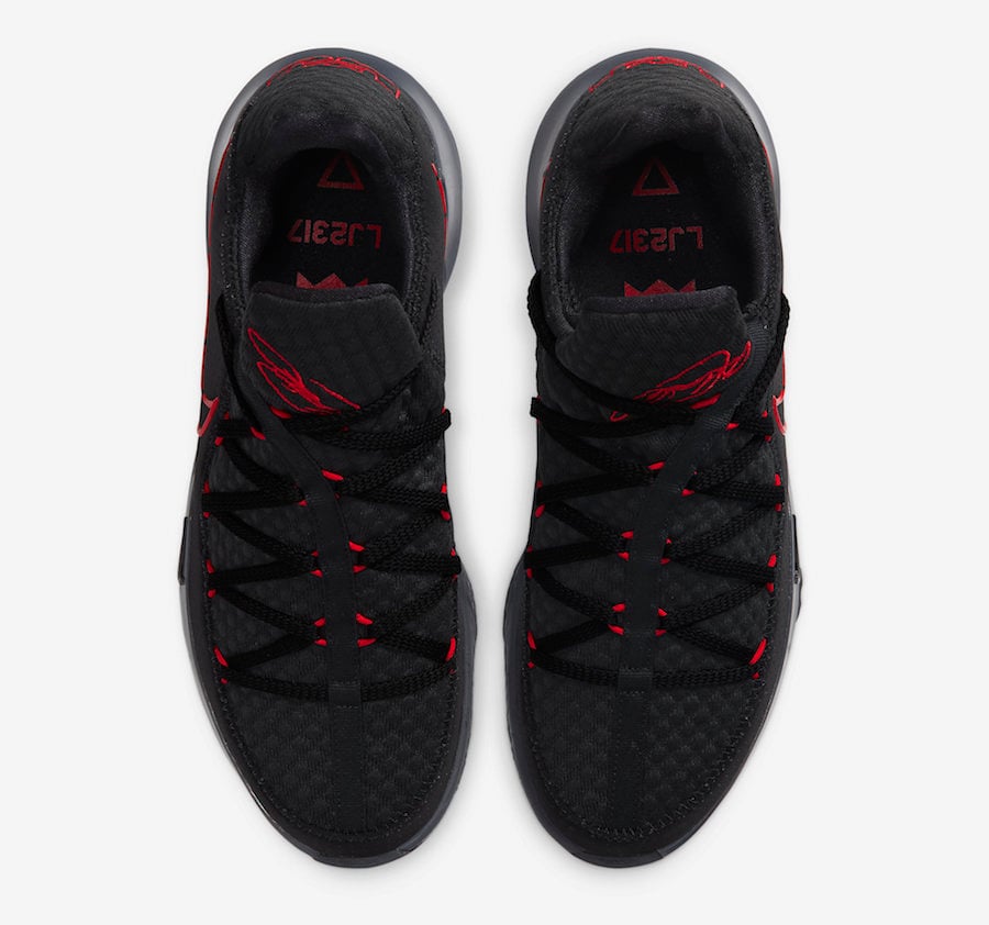 Nike LeBron 17 Low Bred Black University Red CD5007-001 Release Date Info   SneakerFiles