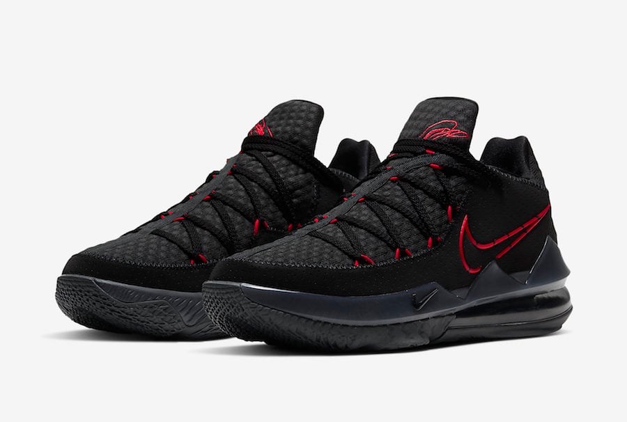 nike lebron 17 low black red