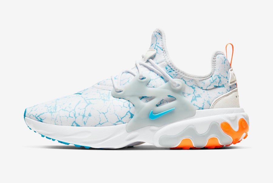 nike women's react presto teal white orange