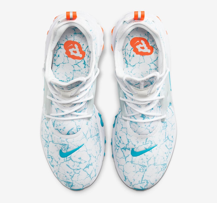 Nike React Presto White Blue Orange CN7664-100 Release Date Info