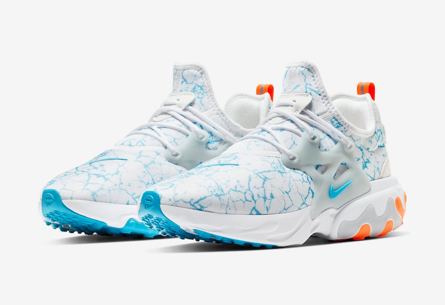 Nike React Presto White Blue Orange CN7664-100 Release Date Info