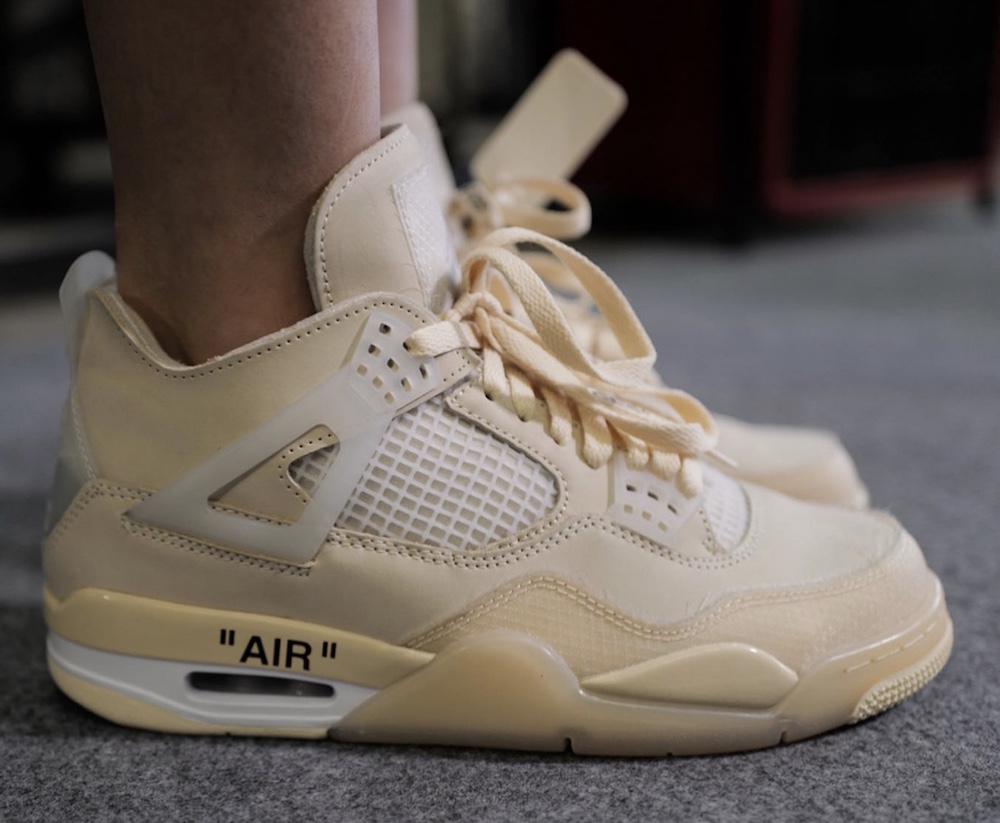 white and cream jordan 4