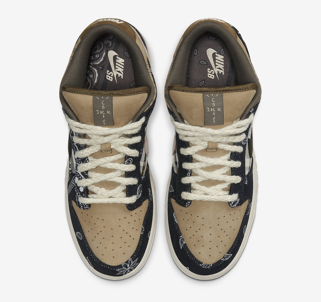Travis Scott x Nike SB Dunk Low 2023 CT5053 001 Release Date SneakerFiles