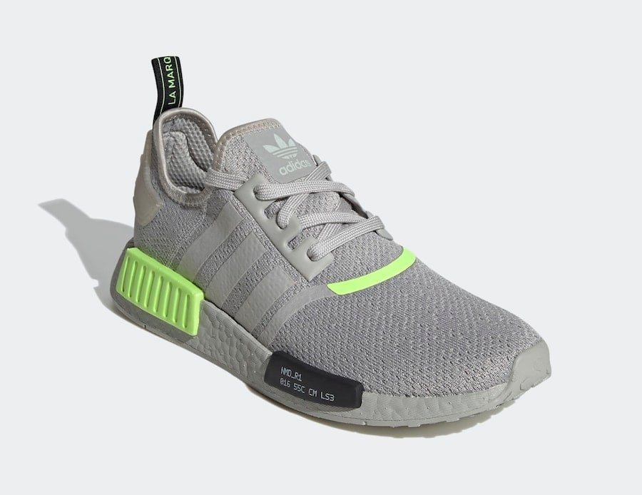 adidas NMD R1 Metal Grey Signal Green EH0044 Release Date Info