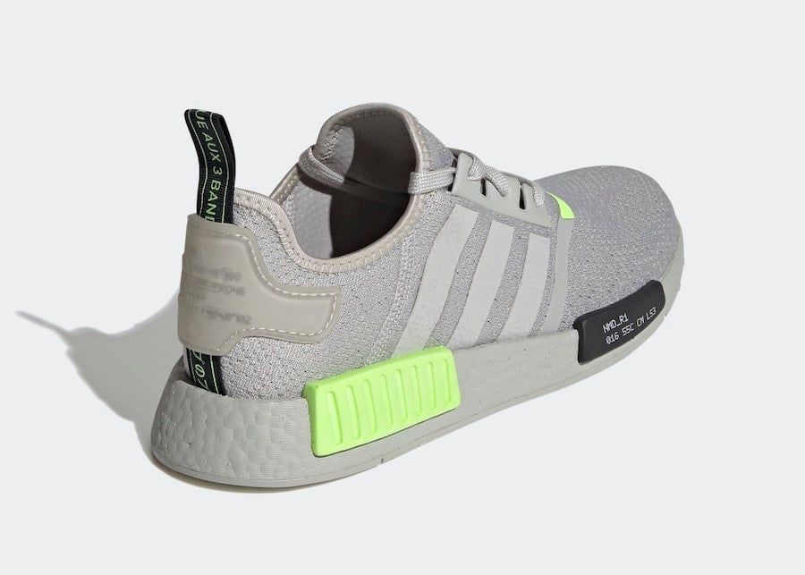 adidas NMD R1 Metal Grey Signal Green EH0044 Release Date Info