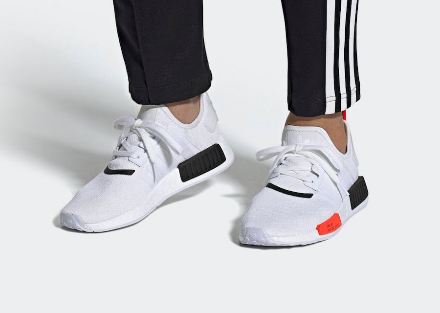 adidas NMD R1 White Solar Red EH0045 Release Date Info