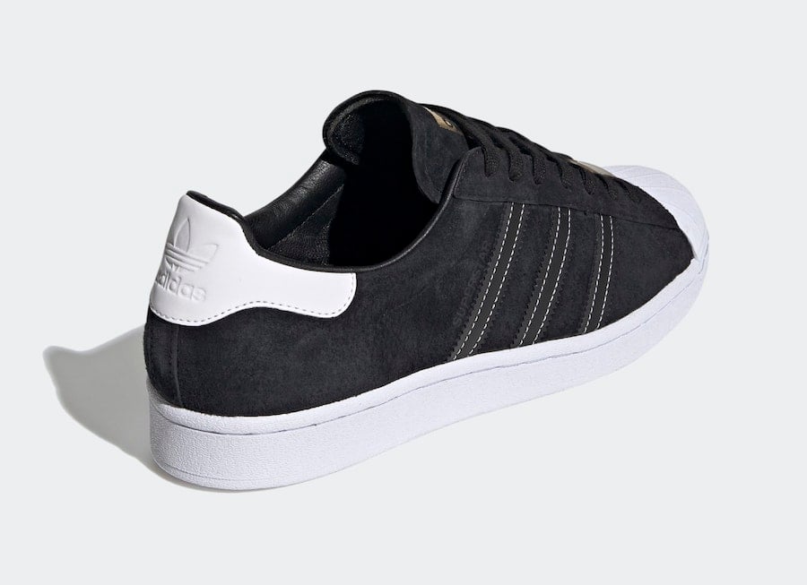 adidas Superstar Black White Gold EH1543 Release Date Info