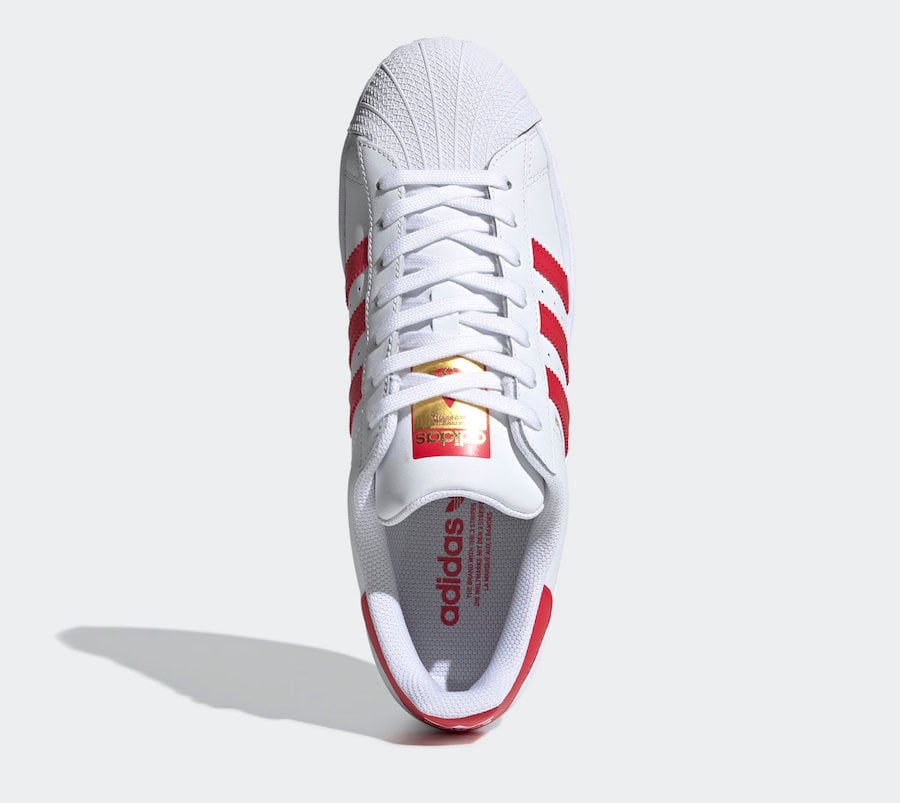 adidas Superstar MG White Red FV3031 Release Date Info