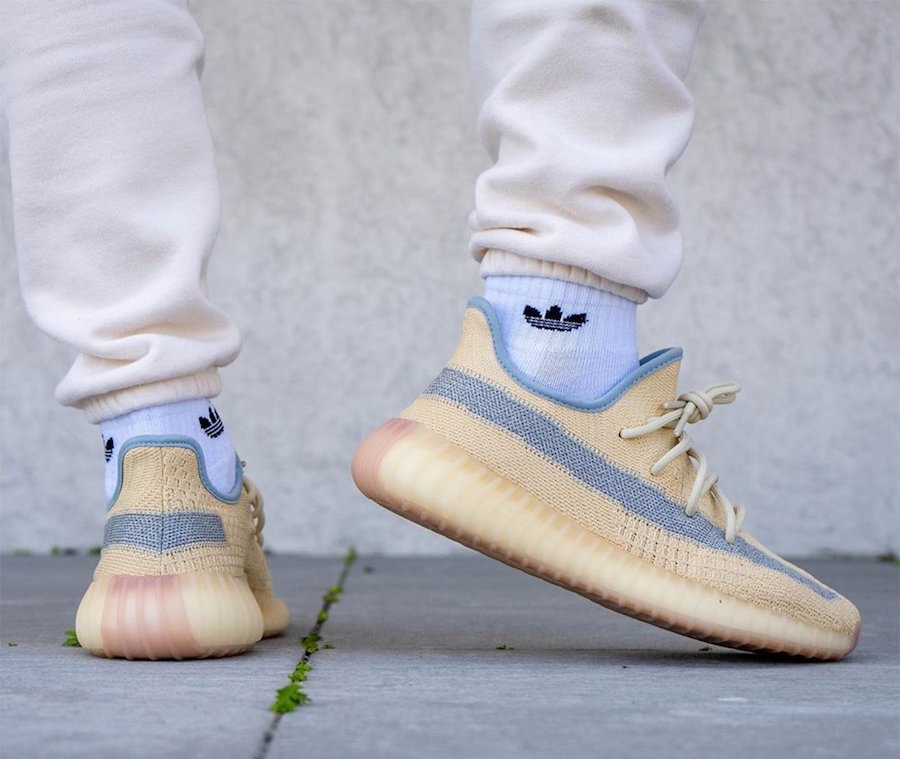 adidas Yeezy Boost 350 V2 Linen FY5158 On Feet