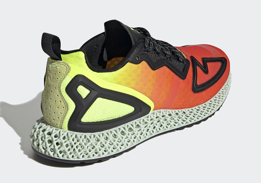 adidas ZX 2K 4D Red Orange Yellow Green FV9028 Release Date Info