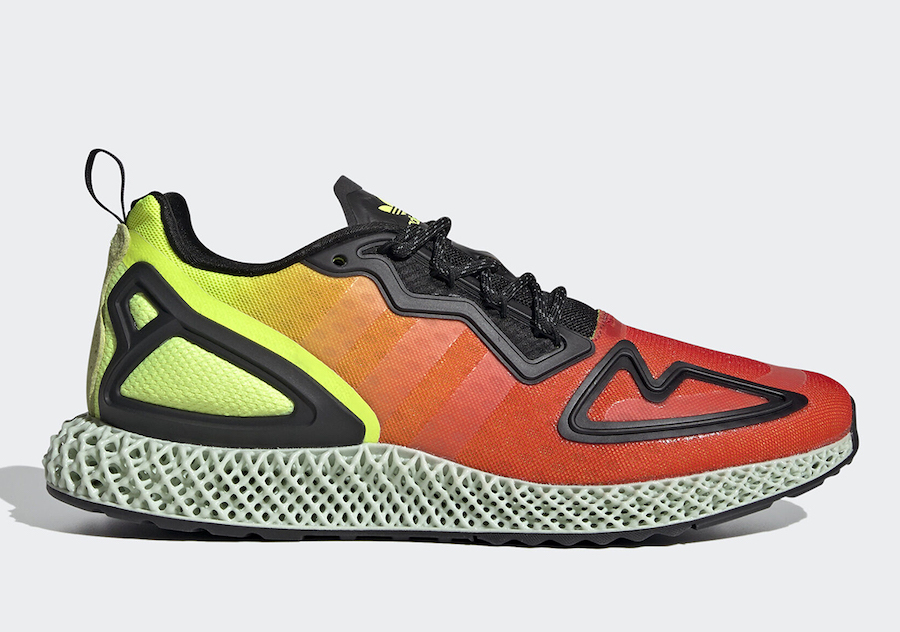 adidas ZX 2K 4D Red Orange Yellow Green FV9028 Release Date Info