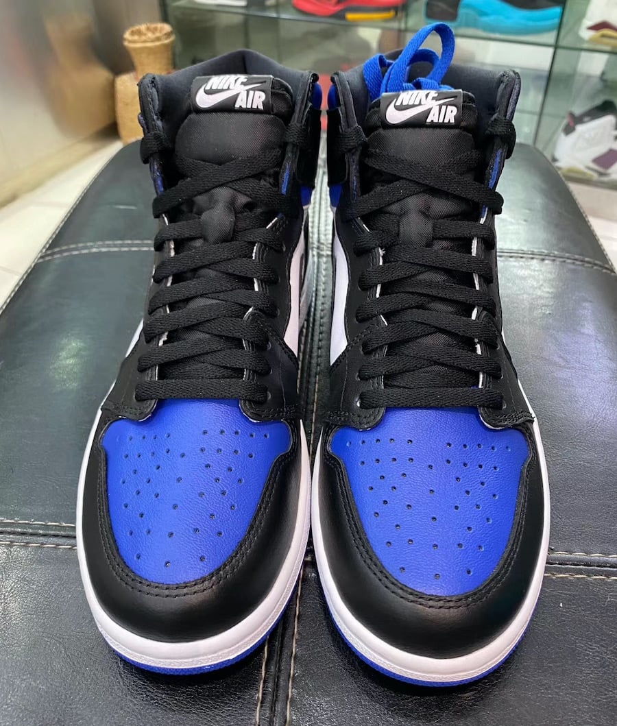 royal toe with blue laces