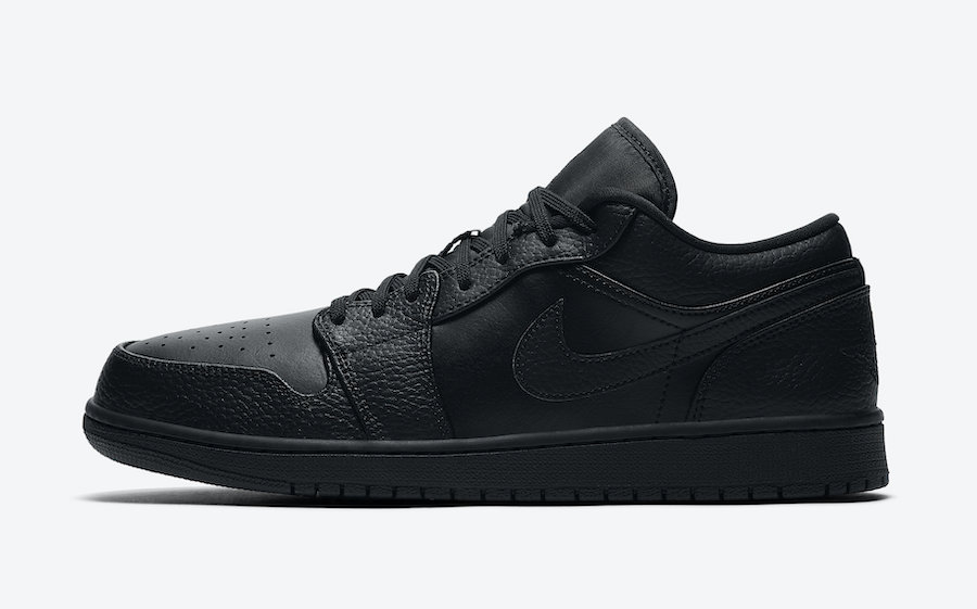 Air Jordan 1 Low Triple Black 553558-091 Release Date Info