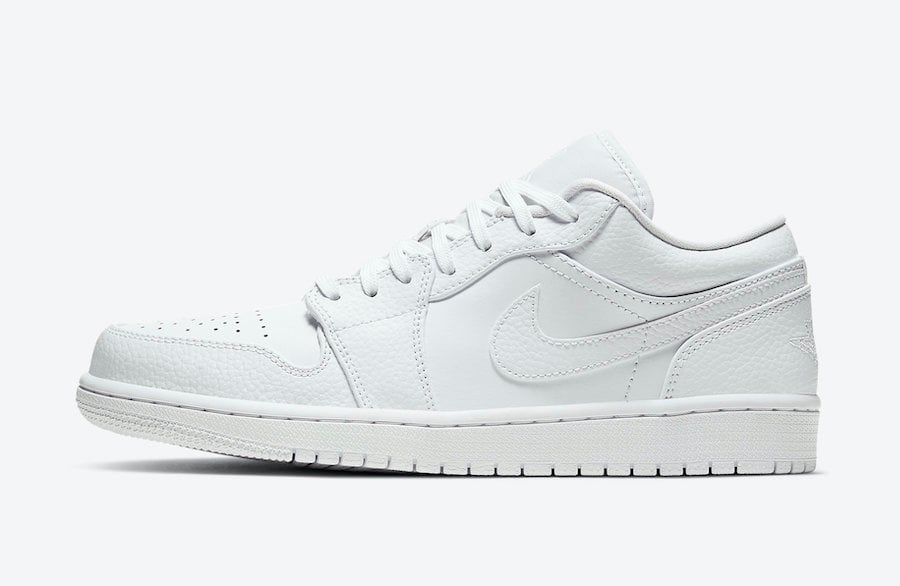 Air Jordan 1 Low Triple White 553558-130 Release Date Info