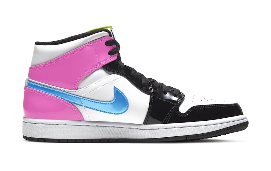 Air Jordan 1 Mid Black Pink Patent Leather Release Date Info