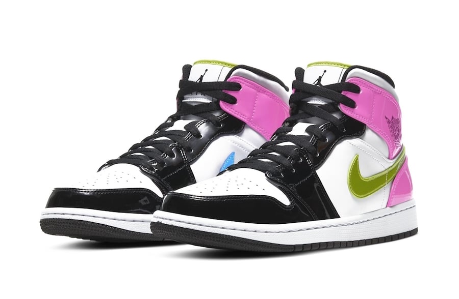 Air Jordan 1 Mid Releasing in Black and Pink with Patent Leather