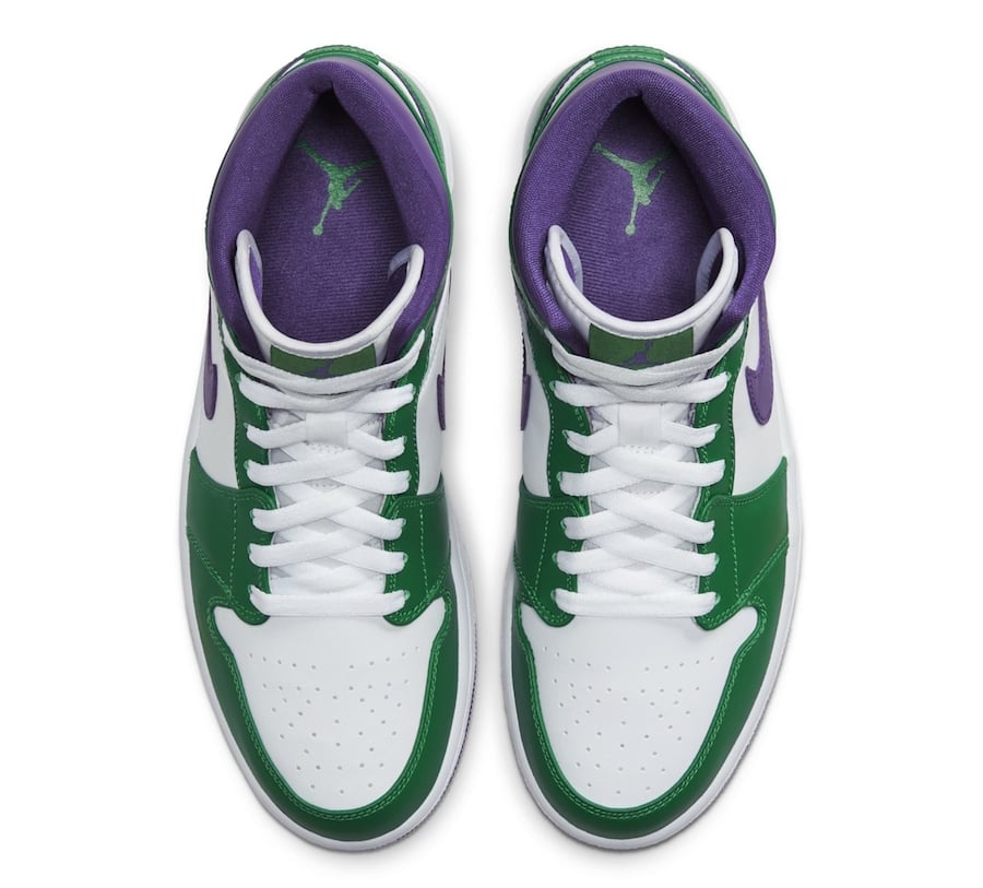 purple and green jordan 1s