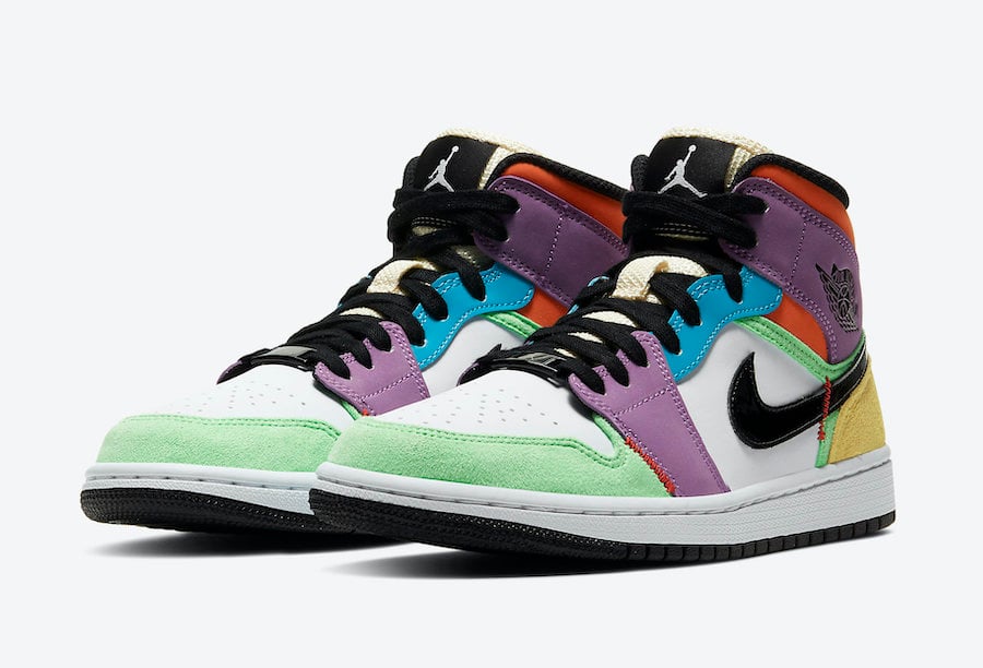 nike jordans multicolor