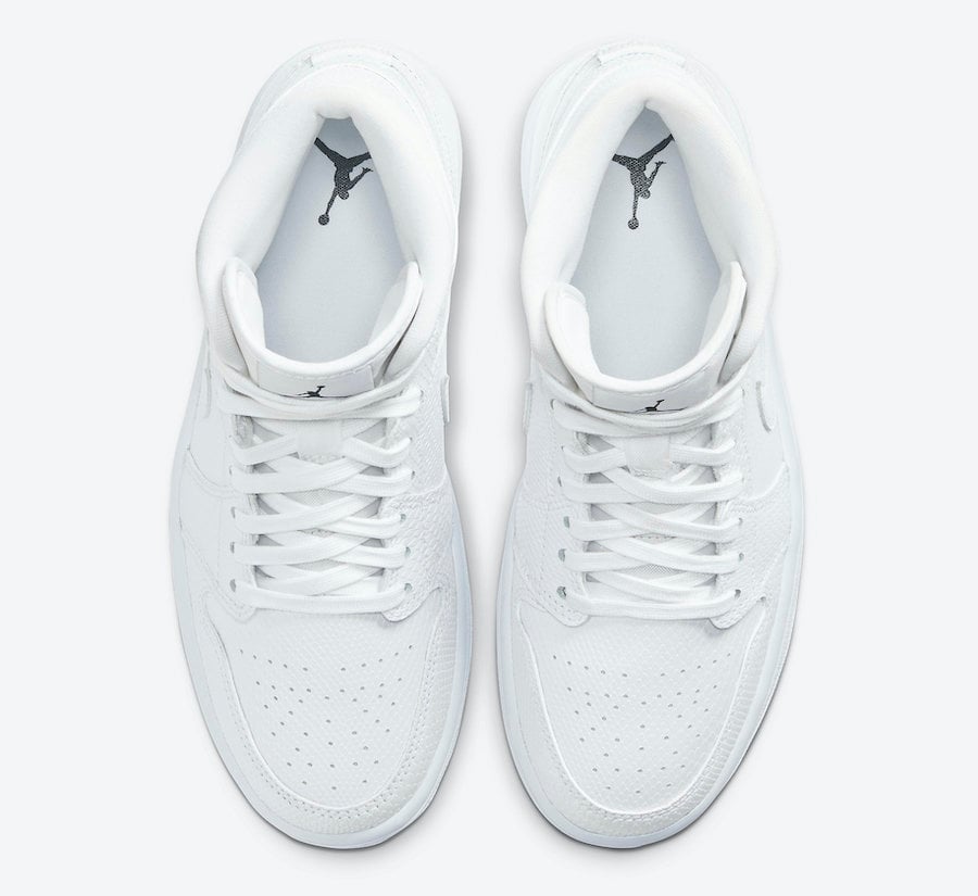 Air Jordan 1 Mid White Snakeskin BQ6472-110 Release Date Info