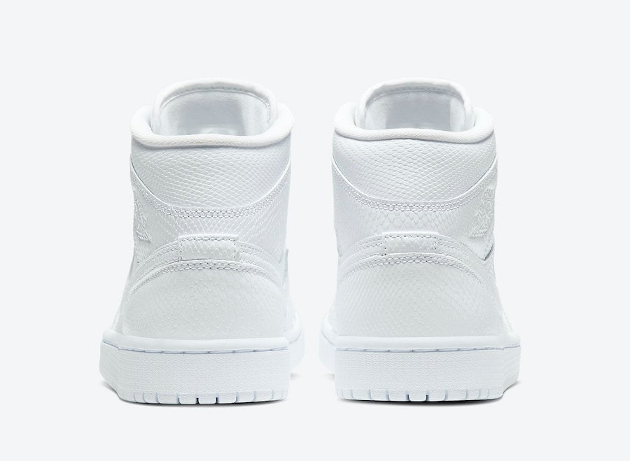 Air Jordan 1 Mid White Snakeskin BQ6472-110 Release Date Info