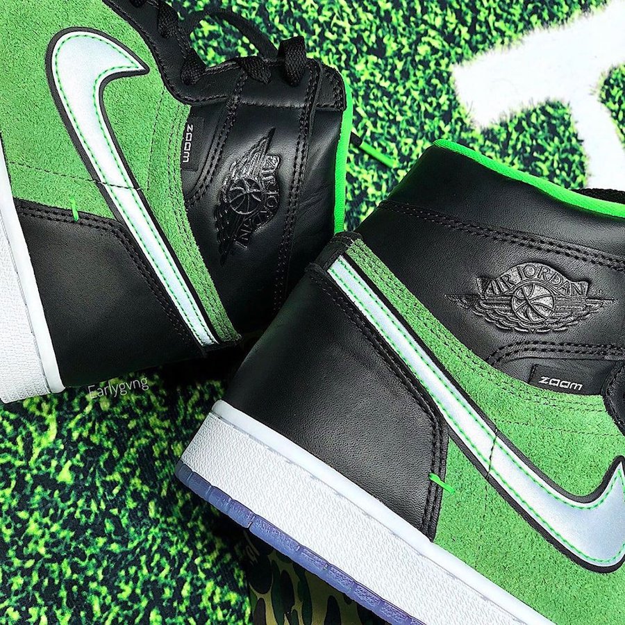 Air Jordan 1 Zoom Black Rage Green CK6637-002 Release Info