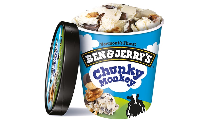 Ben and Jerrys Chunky Monkey Ice Cream