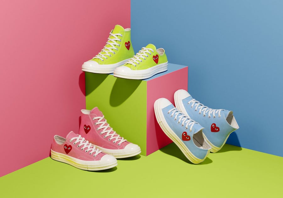 CDG PLAY x Converse Chuck 70 Highlighted in Spring Colors