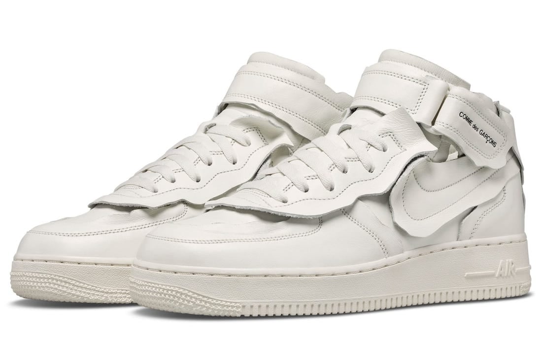 Comme des Garcons Nike Air Force 1 Mid White Release Date