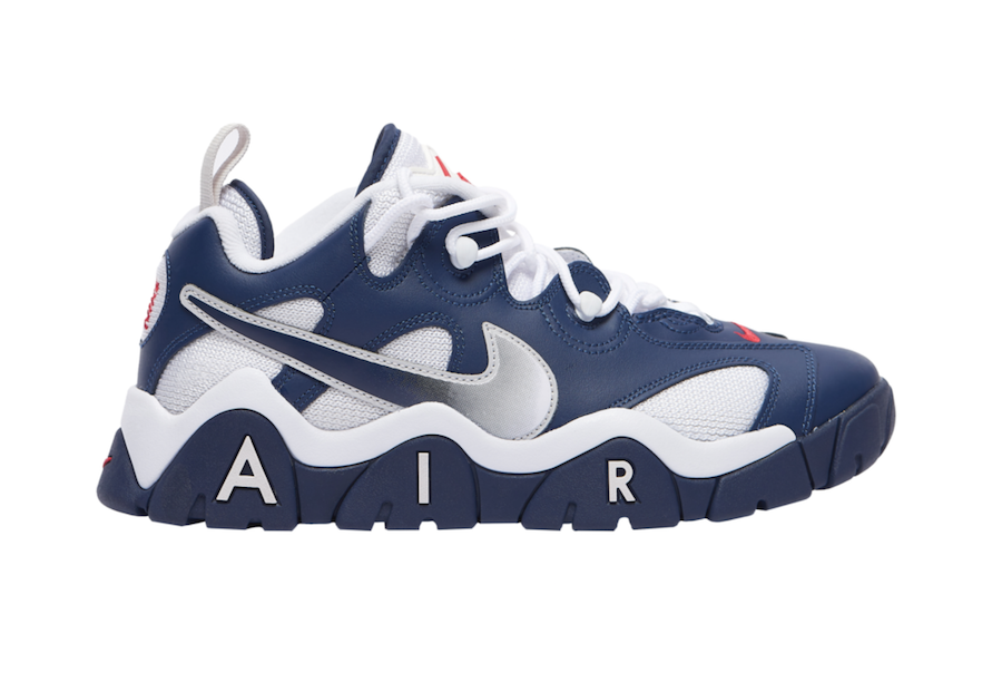 Nike Air Barrage Low Navy White Red CN0060-400 Release Date Info